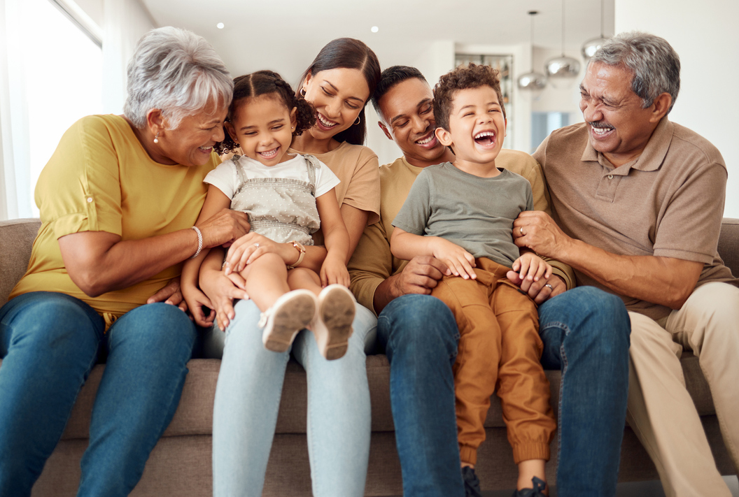 Big family enjoying time together