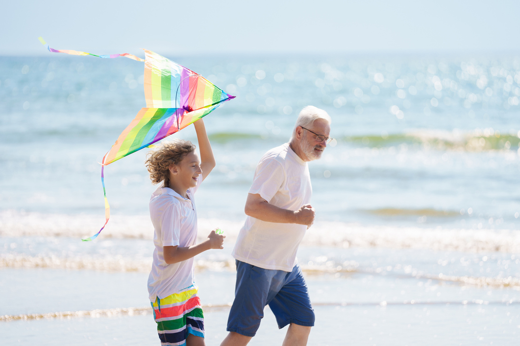 Grandfather on the beach