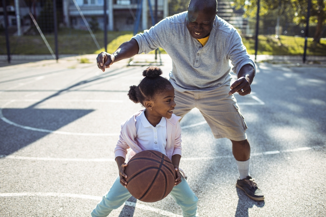 Grandfather with granddaughter