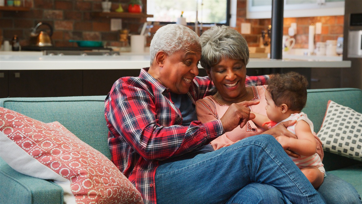 Grandparents with baby