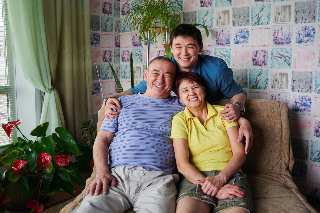 portrait of a happy family