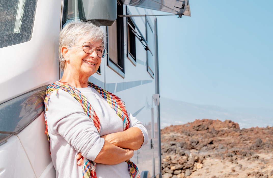 Woman on roadtrip